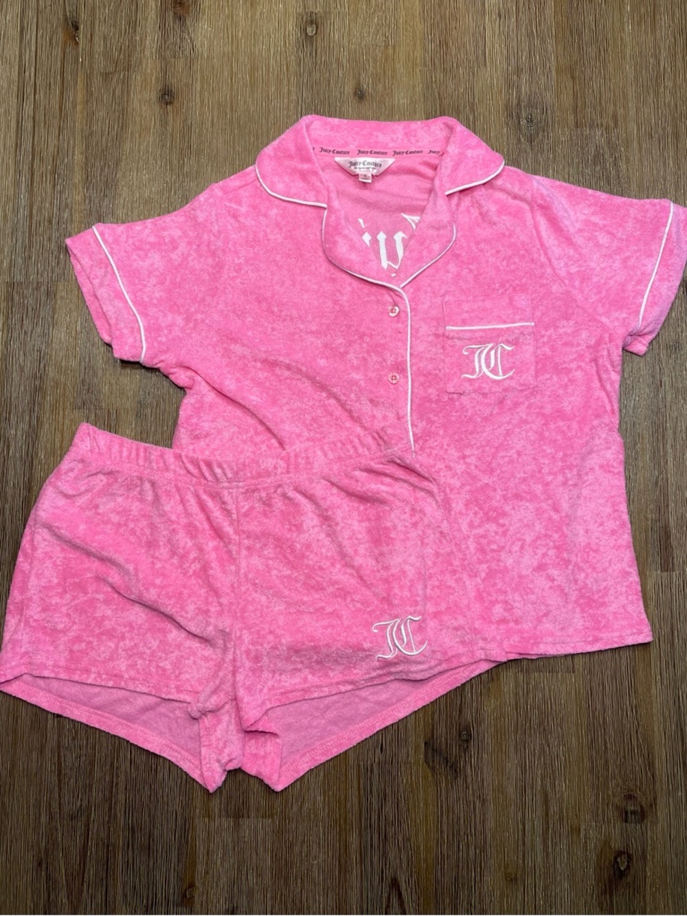 Juicy Couture Pink Terry Pajama Set